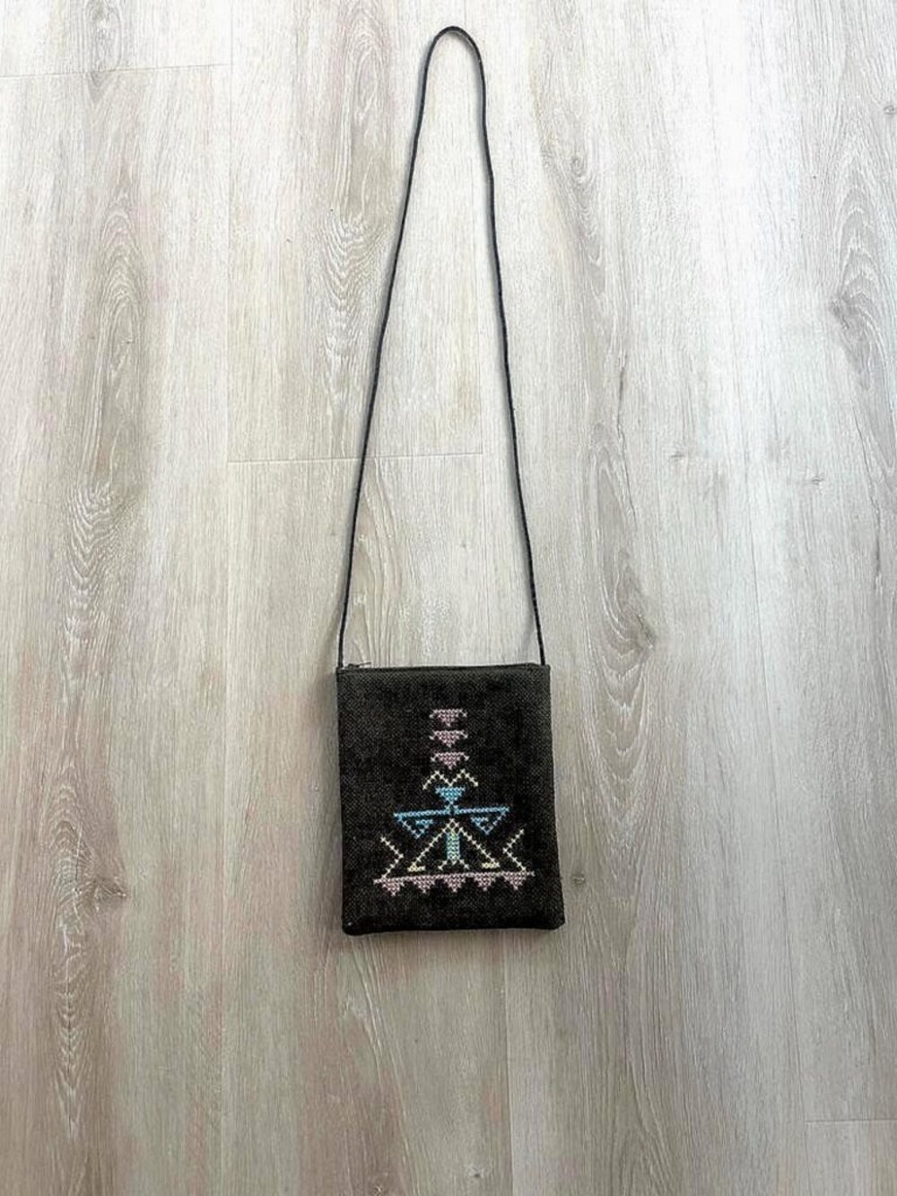 Small Embroidered Santa Fe Crossbody Bag
